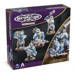 RENEGADE GAME STUDIOS HEROSCAPE AGE OF ANNIHILATION RISING TIDE KNIGHT PRIMUS ADELBERN AND ORDO BOREALIS MINIATURES