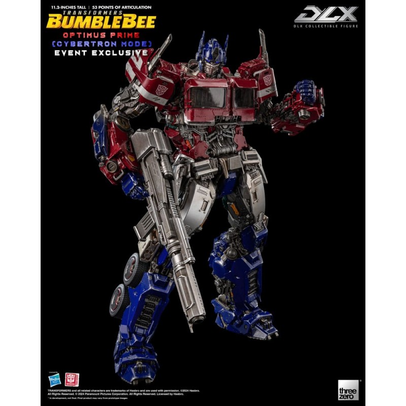THREEZERO TRANSFORMERS BUMBLEBEE DLX SERIES OPTIMUS PRIME CYBERTRON MODE 28CM ACTION FIGURE