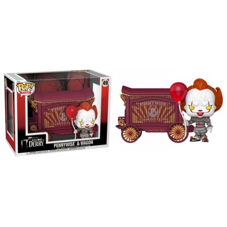 FUNKO POP! TELEVISION IT WELCOME TO DERRY PENNYWISE & WAGON BOBBLE HEAD PVC FIGURE
