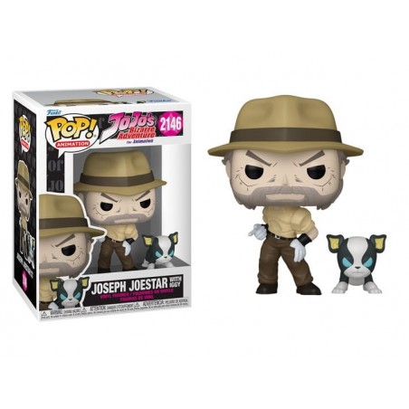 FUNKO POP! ANIMATION JOJO'S BIZARRE ADVENTURE JOSEPH JOESTAR WITH IGGY BOBBLE HEAD PVC FIGURE