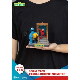 D-STAGE SESAME STREET ELMO & COOKIE MONSTER STATUA FIGURE DIORAMA BEAST KINGDOM