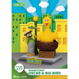 D-STAGE SESAME STREET OSCAR & BIG BIRD STATUA FIGURE DIORAMA BEAST KINGDOM