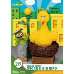 D-STAGE SESAME STREET OSCAR & BIG BIRD STATUA FIGURE DIORAMA BEAST KINGDOM