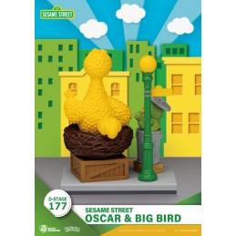 D-STAGE SESAME STREET OSCAR & BIG BIRD STATUA FIGURE DIORAMA BEAST KINGDOM