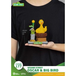 D-STAGE SESAME STREET OSCAR & BIG BIRD STATUA FIGURE DIORAMA BEAST KINGDOM