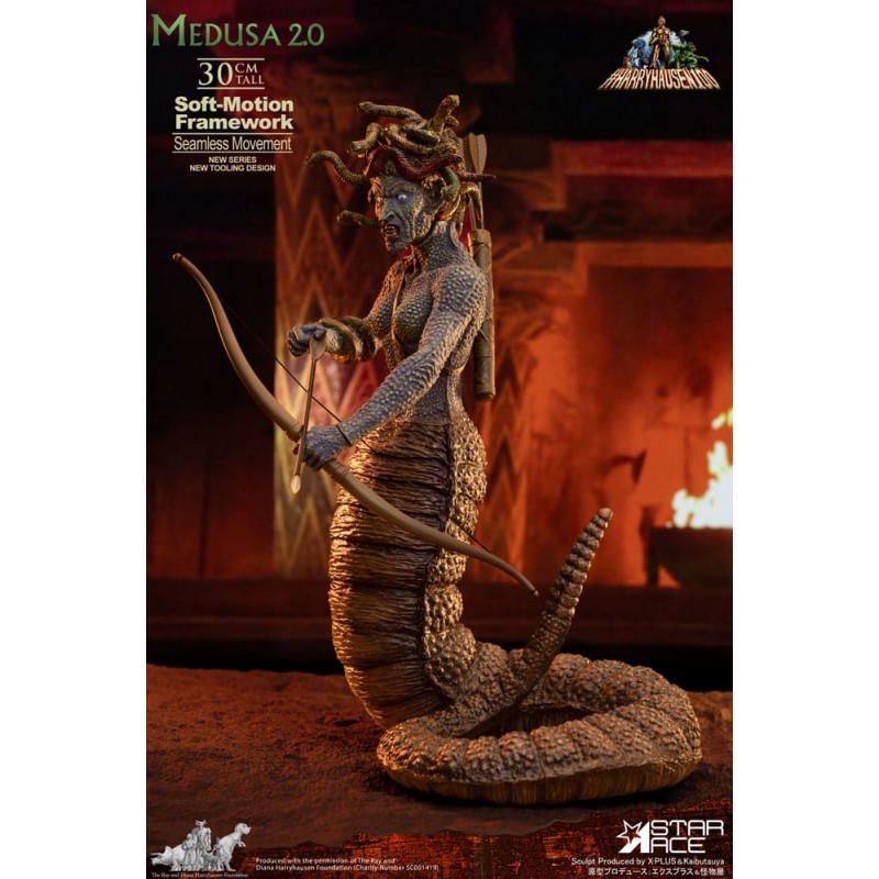 RAY HARRYHAUSEN SOFT MOTION MEDUSA 30CM DIORAMA STATUA IN RESINA FIGURE STAR ACE