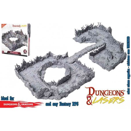 DUNGEONS AND LASERS DEMONIC CAVES UNPAINTED TERRAIN
