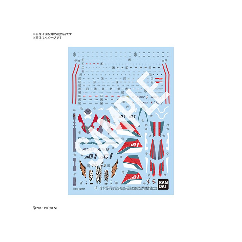 HG HIGH GRADE VF-31S SIEGFRIED ARAD MOLDERS USE DECALS PER MODEL KIT ACTION FIGURE BANDAI