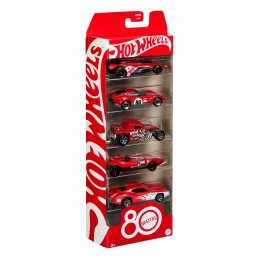 HOT WHEELS 80TH ANNIVERSARY 5-PACK 1/64 DIECAST MODELS MATTEL