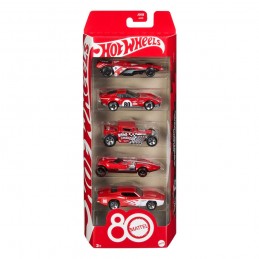 HOT WHEELS 80TH ANNIVERSARY 5-PACK 1/64 DIECAST MODELS MATTEL
