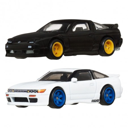 HOT WHEELS PREMIUM CAR CULTURE 2-PACK NISSAN 180SX TYPE X AND NISSAN SILEIGHTY 1/64 DIECAST MODELS