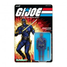 SUPER7 G.I. JOE REACTION+ SNAKE EYES PVC ACTION FIGURE
