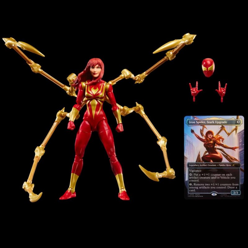 MARVEL LEGENDS X MAGIC THE GATHERING MARY JANE WATSON IRON SPIDER ACTION FIGURE HASBRO MARVEL LEGENDS X MAGIC THE GATHERING MARY JANE WATSON IRON SPIDER ACTION FIGURE HASBRO