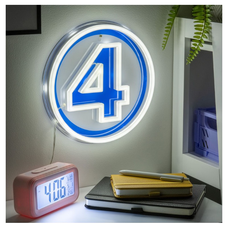 MARVEL FANTASTICI 4 LOGO LED NEON LIGHT LAMPADA PALADONE PRODUCTS