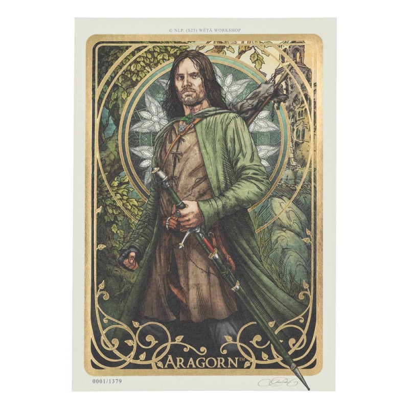 LORD OF THE RINGS ARAGORN ART PRINT ART CARD LIMITED EDITION 21 X 14 CM WETA LORD OF THE RINGS ARAGORN ART PRINT ART CARD LIMITED EDITION 21 X 14 CM WETA