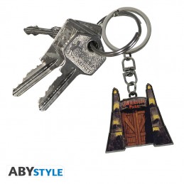 ABYSTYLE JURASSIC PARK GATES KEYRING METAL KEYCHAIN