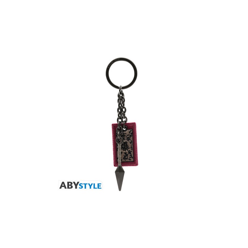 ABYSTYLE NARUTO SHIPPUDEN KUNAI AND EXPLOSIVE TAG KEYRING METAL KEYCHAIN