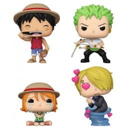 FUNKO POP! ONE PIECE 4-PACK BOBBLE HEAD FIGURE FUNKO