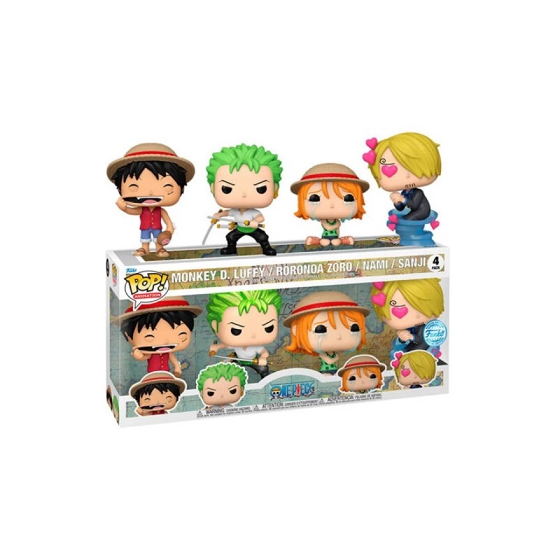 FUNKO FUNKO POP! ONE PIECE 4-PACK BOBBLE HEAD FIGURES