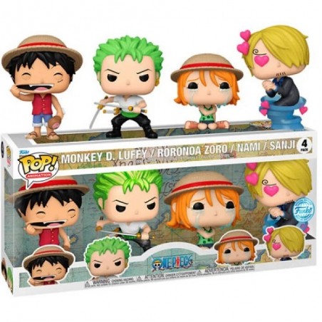 FUNKO POP! ONE PIECE 4-PACK BOBBLE HEAD FIGURE