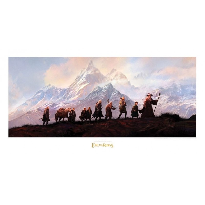 LORD OF THE RINGS ART PRINT THE FELLOWSHIP OF THE RING 20 YEARS 59 X 30 CM WETA LORD OF THE RINGS ART PRINT THE FELLOWSHIP OF THE RING 20 YEARS 59 X 30 CM WETA