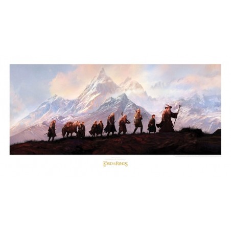 LORD OF THE RINGS ART PRINT THE FELLOWSHIP OF THE RING 20 YEARS 59 X 30 CM