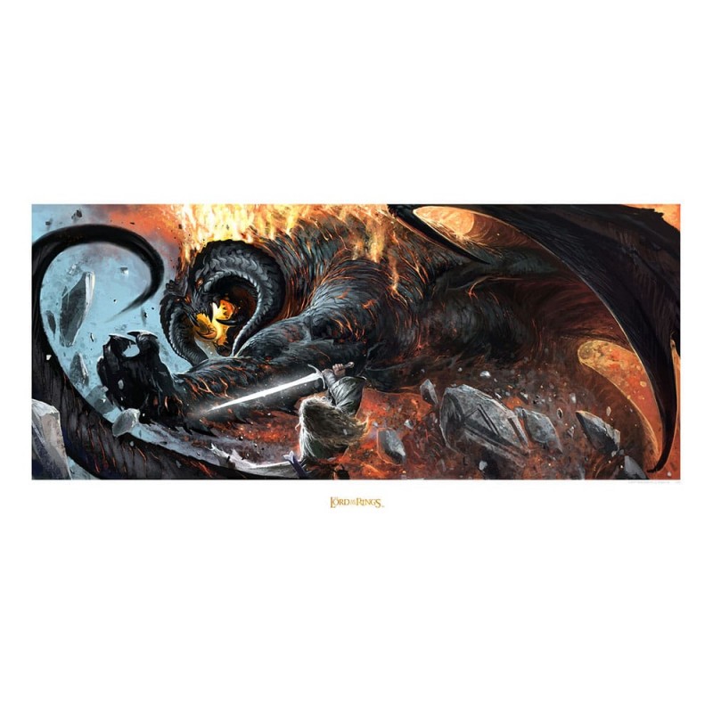 LORD OF THE RINGS ART PRINT THE BATTLE OF THE PEAK 59 X 30 CM WETA LORD OF THE RINGS ART PRINT THE BATTLE OF THE PEAK 59 X 30 CM WETA