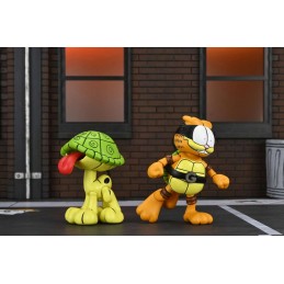 NECA GARFIELD X TMNT GARFELLO & SIDEKICK ODIE ULTIMATE 2-PACK ACTION FIGURE