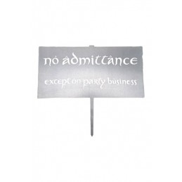 THE LORD OF THE RINGS NO ADMITTANCE METALBIRD INSEGNA WETA