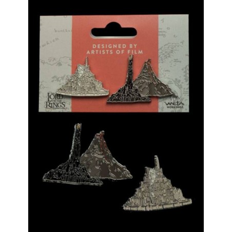 LORD OF THE RINGS MINAS TIRITH E MT. DOOM COLLECTORS PINS 2-PACK SPILLE