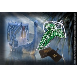 IL SIGNORE DEGLI ANELLI ELVEN LEAF SPILLA SILVER PLATED REPLICA NOBLE COLLECTIONS