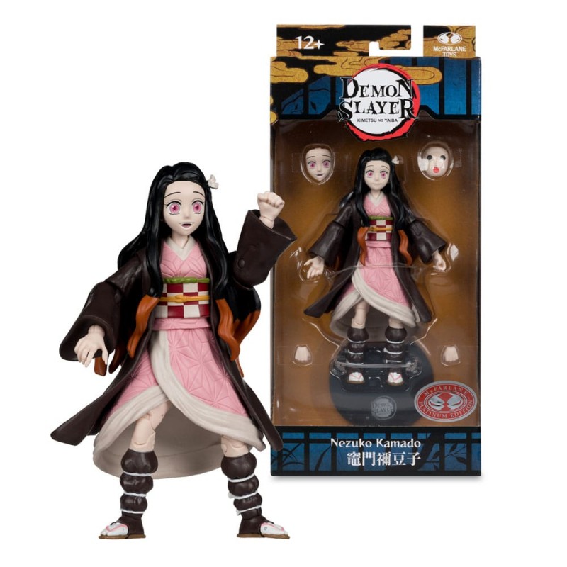 MC FARLANE DEMON SLAYER NEZUKO KAMADO PLATINUM EDITION PVC ACTION FIGURE MC FARLANE DEMON SLAYER NEZUKO KAMADO PLATINUM EDITION PVC ACTION FIGURE