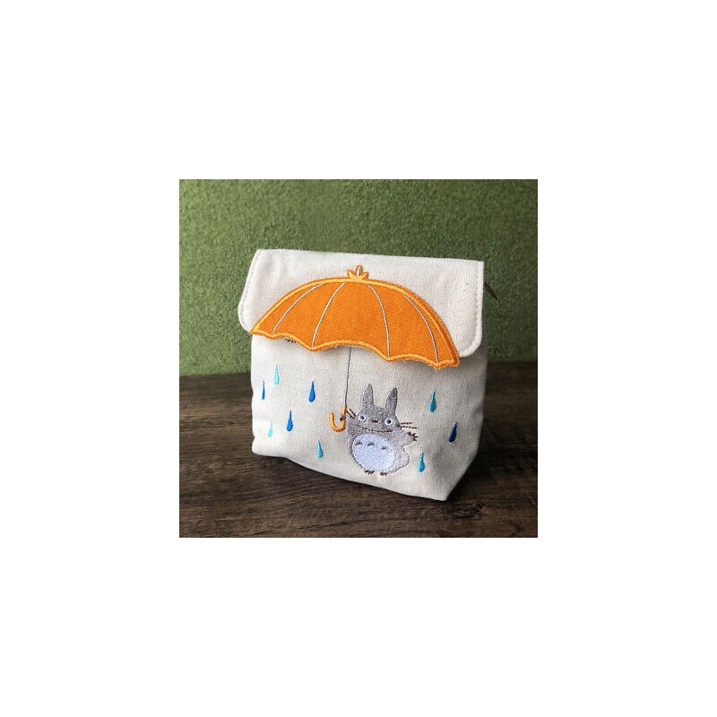 IL MIO VICINO TOTORO ORANGE UMBRELLA COIN PURSE PORTAMONETE MARUSHIN