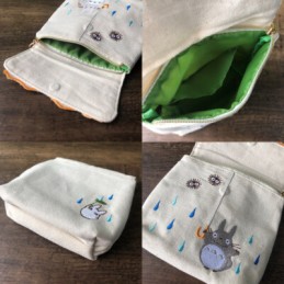IL MIO VICINO TOTORO ORANGE UMBRELLA COIN PURSE PORTAMONETE MARUSHIN