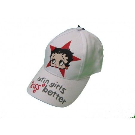 CAPPELLO BASEBALL CAP BETTY BOOP LATIN GIRLS BIANCO