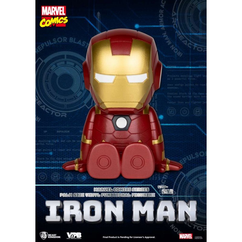 MARVEL COMICS IRON MAN PALM SIZE VINYL BANK SALVADANAIO BEAST KINGDOM MARVEL COMICS IRON MAN PALM SIZE VINYL BANK SALVADANAIO BEAST KINGDOM
