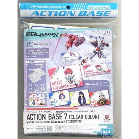 ACTION BASE 7 CLEAR COLOR GUNDAM GQUUUUUUX STICKERS SET PER MODEL KIT E FIGURE