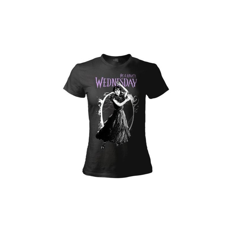 WEDNESDAY MERCOLEDI ADDAMS BALLO MAGLIA T SHIRT DONNA WEDNESDAY MERCOLEDI ADDAMS BALLO MAGLIA T SHIRT DONNA