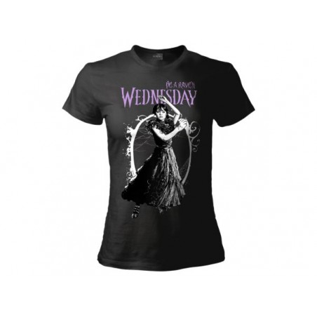 WEDNESDAY MERCOLEDI ADDAMS BALLO MAGLIA T SHIRT DONNA