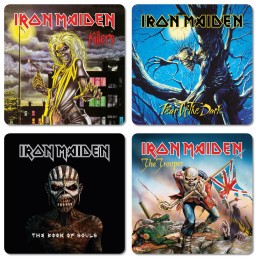 IRON MAIDEN COASTERS 4X SOTTOBICCHIERI CINEREPLICAS
