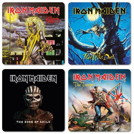 IRON MAIDEN COASTERS 4X SOTTOBICCHIERI