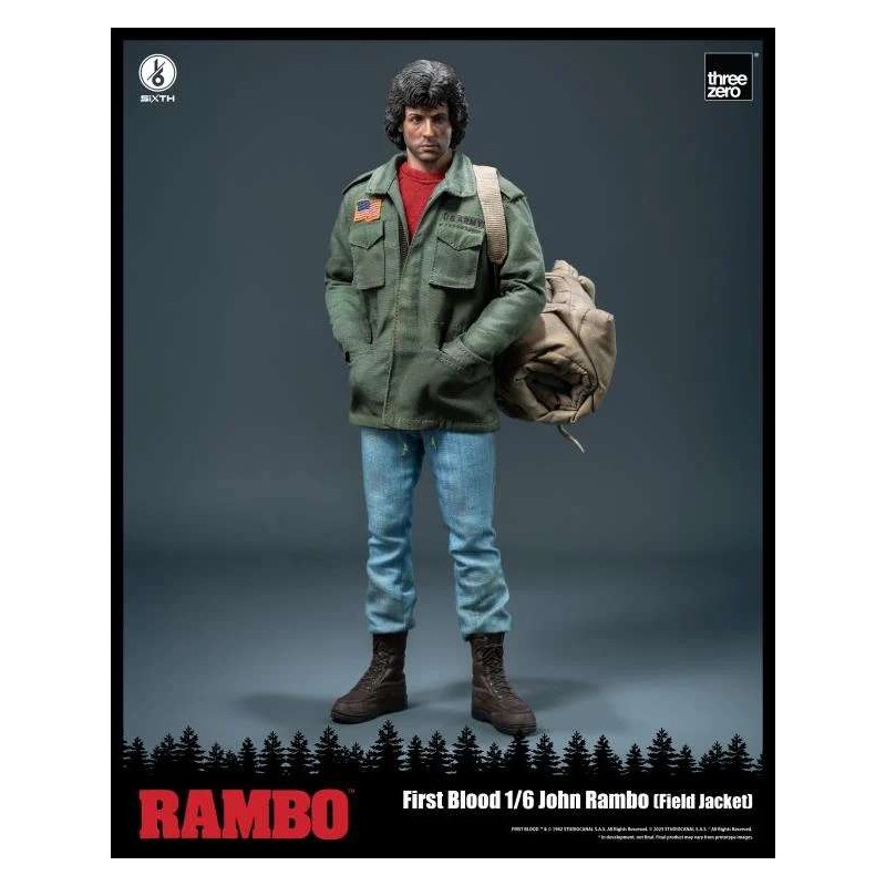 RAMBO FIRST BLOOD JOHN RAMBO FIELD JACKET 1/6 30CM ACTION FIGURE THREEZERO