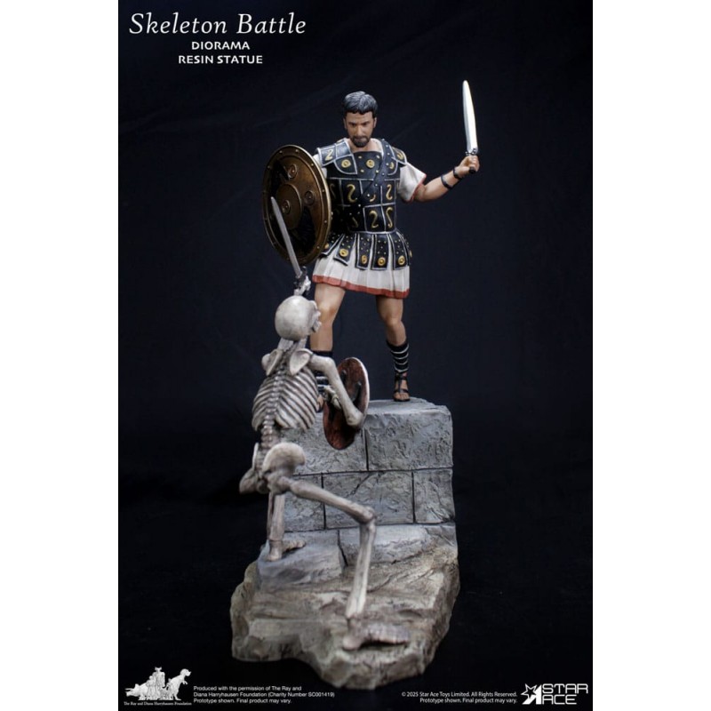 RAY HARRYHAUSEN SKELETON BATTLE SCENE 30CM DIORAMA STATUA IN RESINA FIGURE STAR ACE RAY HARRYHAUSEN SKELETON BATTLE SCENE 30CM DIORAMA STATUA IN RESINA FIGURE STAR ACE