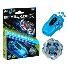 HASBRO BEYBLADE X COBALT DRAGOON 2-60C DELUXE LEFT-SPIN LAUNCHER SET