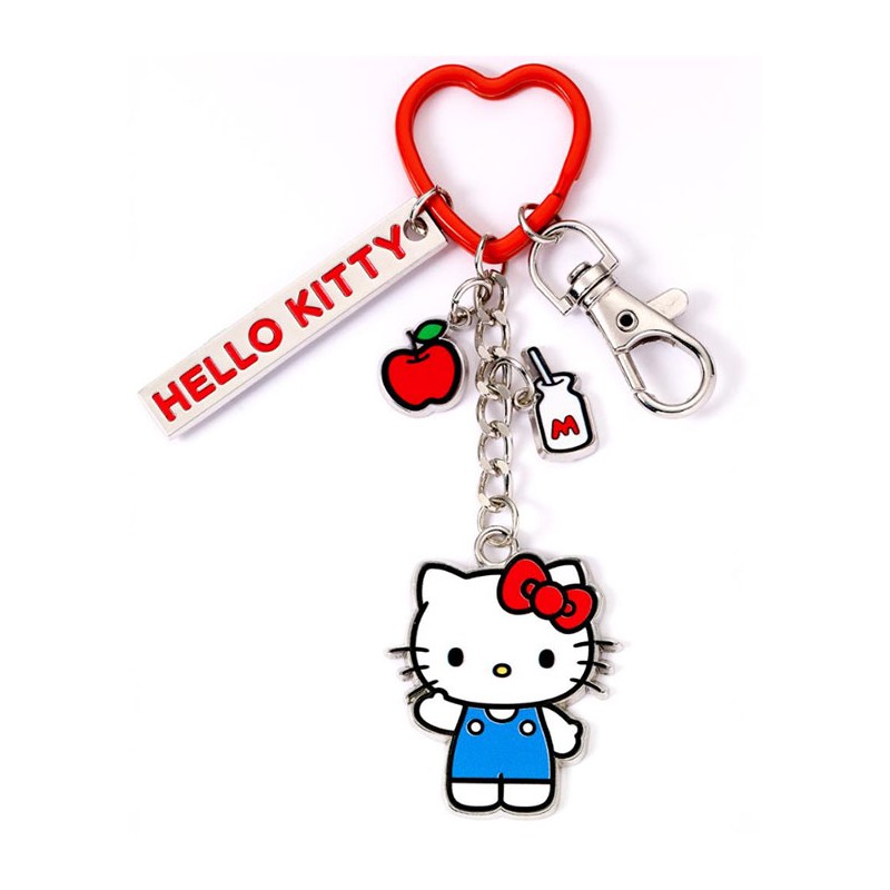 CARAT HELLO KITTY AND FRIENDS HELLO KITTY WITH CHARMS METAL KEYRING