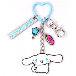 HELLO KITTY AND FRIENDS CINNAMOROLL WITH CHARMS PORTACHIAVI IN METALLO CARAT