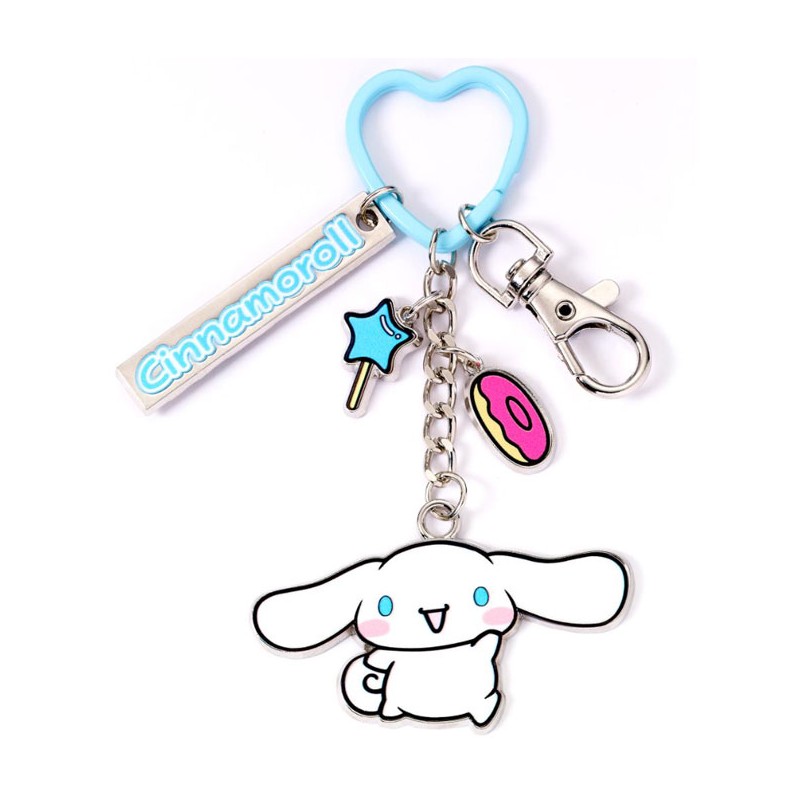 HELLO KITTY AND FRIENDS CINNAMOROLL WITH CHARMS PORTACHIAVI IN METALLO CARAT