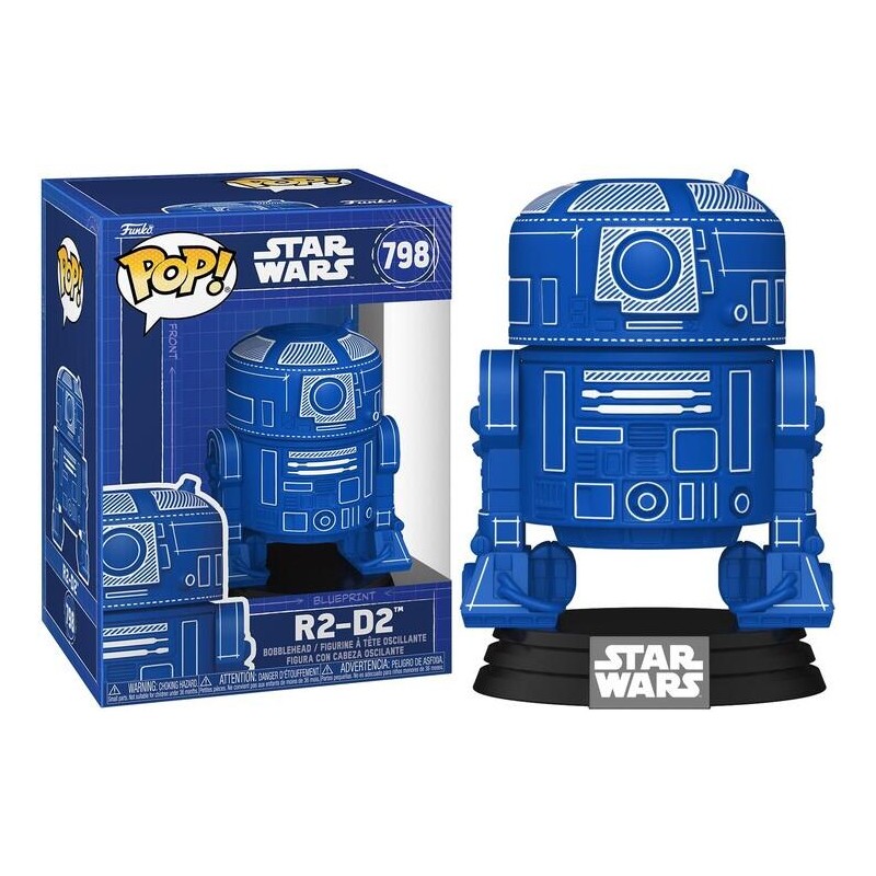 FUNKO FUNKO POP! STAR WARS R2-D2 BLUEPRINT BOBBLE HEAD KNOCKER FIGURE