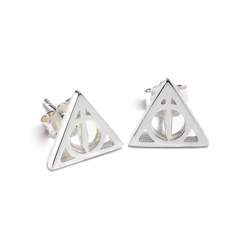 CARAT HARRY POTTER DEATHLY HALLOWS SILVER EARRINGS