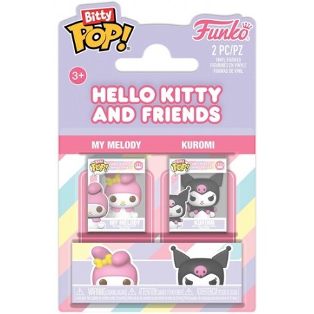FUNKO BITTY POP! HELLO KITTY AND FRIENDS KUROMI E MY MELODY VINYL MINI FIGURE